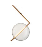 Lampy wiszące kule - Step into Design Lampa wisząca AMORE- 1 złota 24cm - product 3