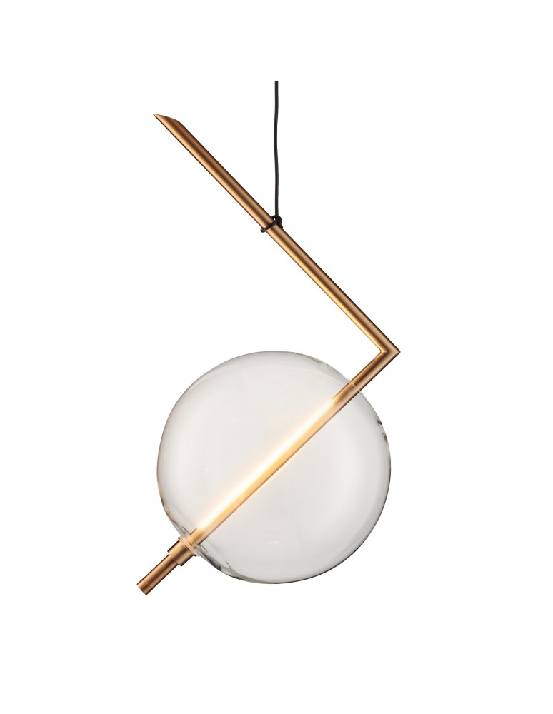 Step into Design Lampa wisząca AMORE- 1 złota 24cm
