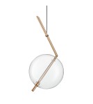 Lampy wiszące kule - Step into Design Lampa wisząca AMORE- 1 złota 24cm - product 4