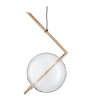 Lampy wiszące kule - Step into Design Lampa wisząca AMORE- 1 złota 24cm - product 9
