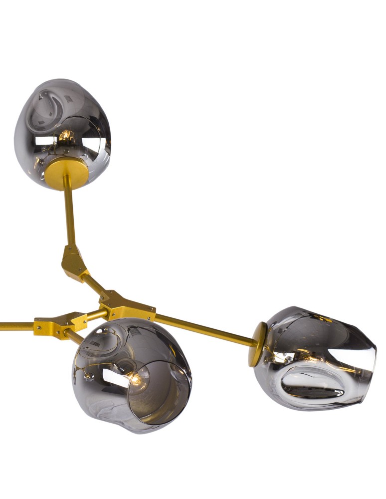 Step into Design Lampa wisząca MODERN ORCHID-9 złoto - szara 150cm Step into Design Lampa wisząca MODERN ORCHID-9 złoto - szara 150cm