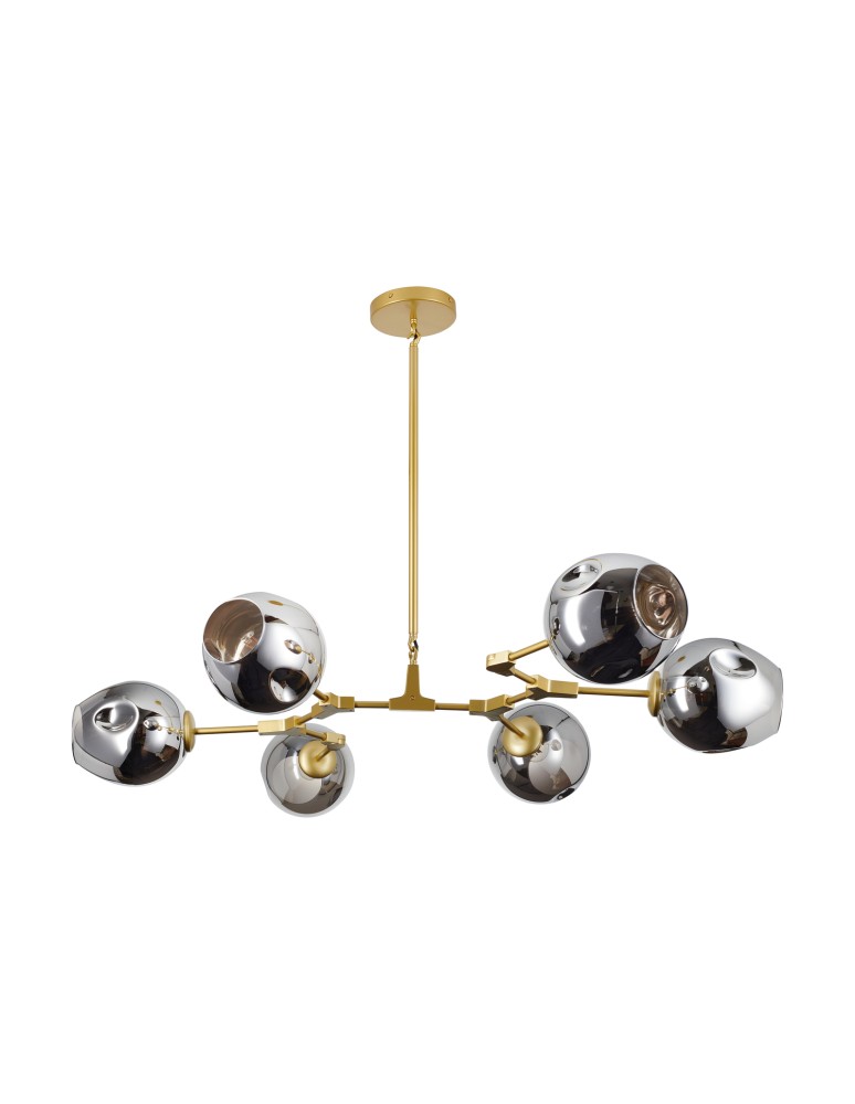 Step into Design Lampa wisząca MODERN ORCHID-9 złoto - szara 150cm Step into Design Lampa wisząca MODERN ORCHID-9 złoto - szara 150cm
