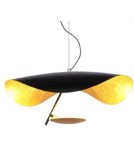 Step into Design Lampa wisząca ENIGMA LED czarno złota 60cm Step into Design Lampa wisząca ENIGMA LED czarno złota 60cm