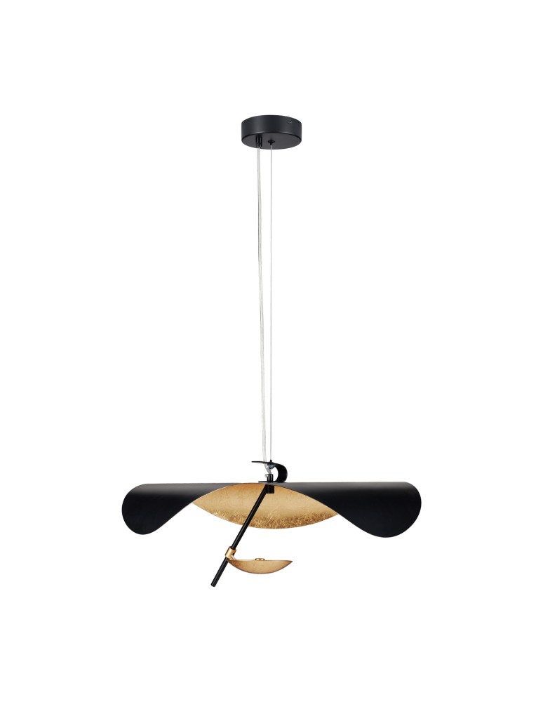 Step into Design Lampa wisząca ENIGMA LED czarno złota 60cm Step into Design Lampa wisząca ENIGMA LED czarno złota 60cm