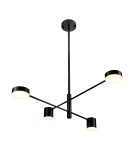 Lampy wiszące LED - Step into Design Lampa wisząca CLEX - 4P LED czarna 100cm - product 1