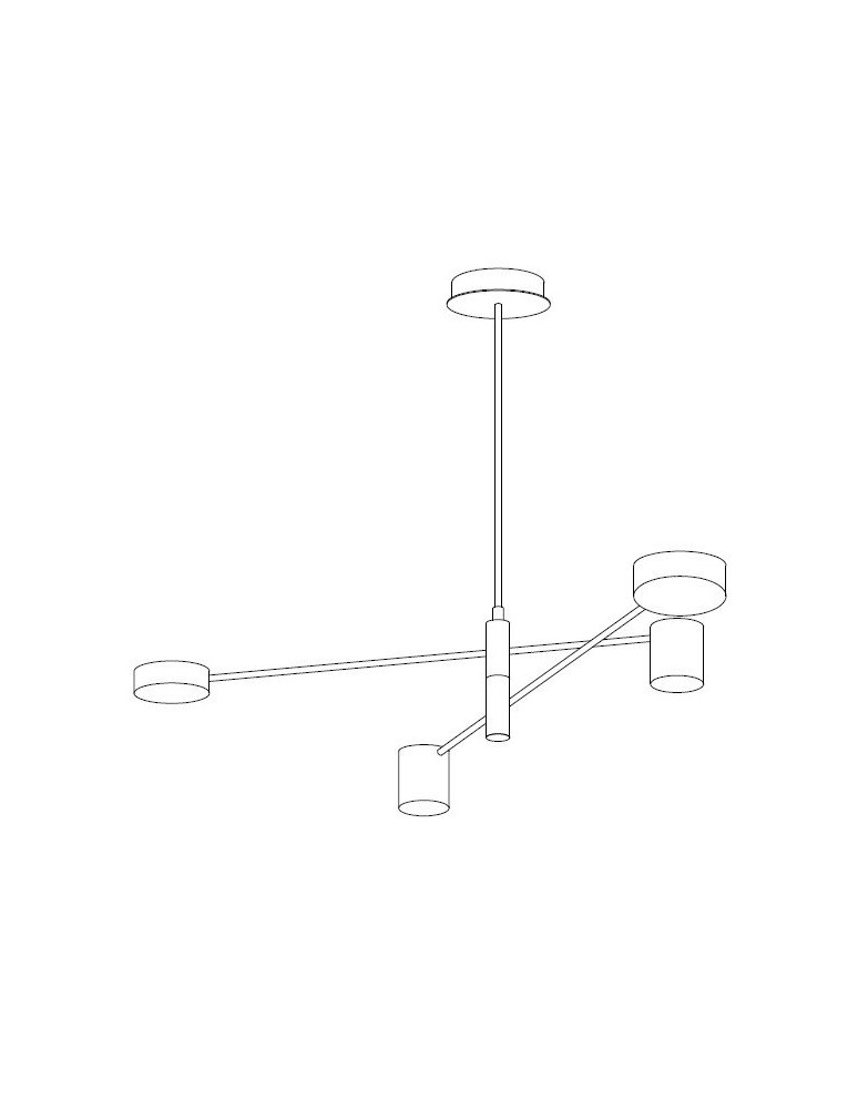 Step into Design Lampa wisząca CLEX - 4P LED czarna 100cm