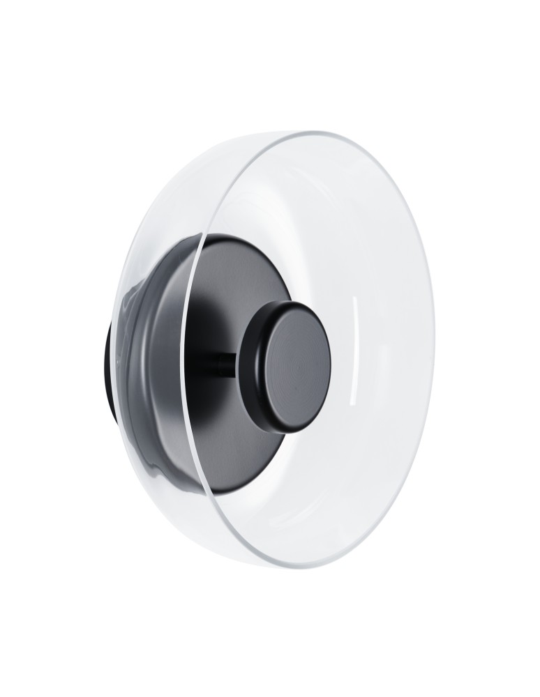 Step into Design Lampa ścienna DISCO LED czarna 23cm