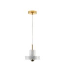 Lampy wiszące pojedyncze - Step into Design Lampa wisząca UNIVERSO marmurowo złota 18cm             - product 1