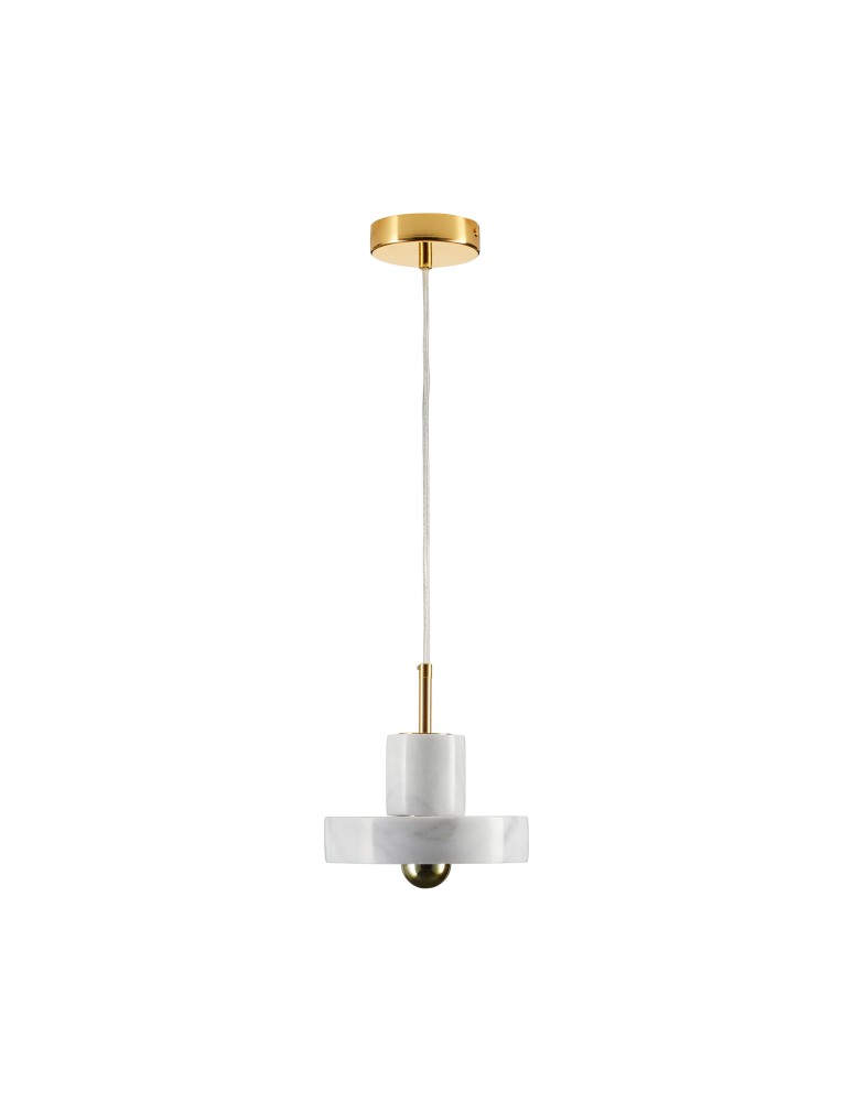 Step into Design Lampa wisząca UNIVERSO marmurowo złota 18cm            