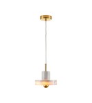 Lampy wiszące pojedyncze - Step into Design Lampa wisząca UNIVERSO marmurowo złota 18cm             - product 2