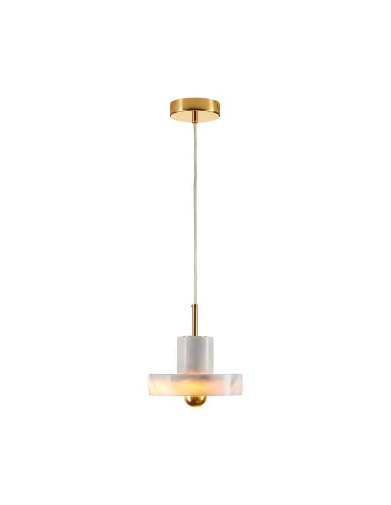 Step into Design Lampa wisząca UNIVERSO marmurowo złota 18cm