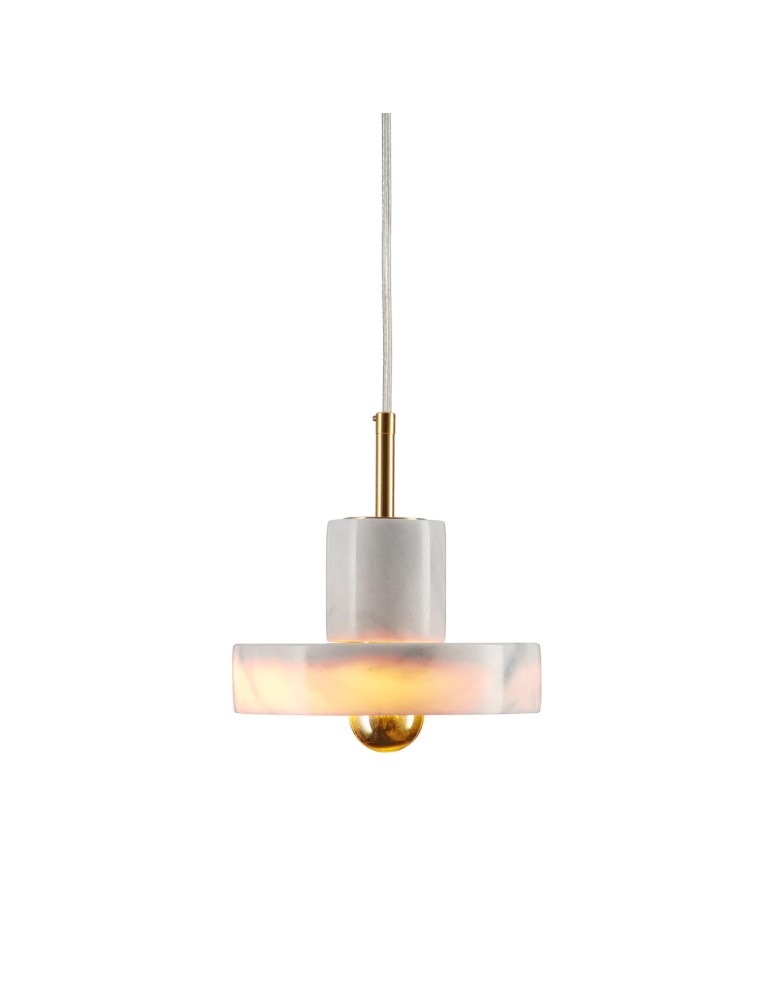 Step into Design Lampa wisząca UNIVERSO marmurowo złota 18cm