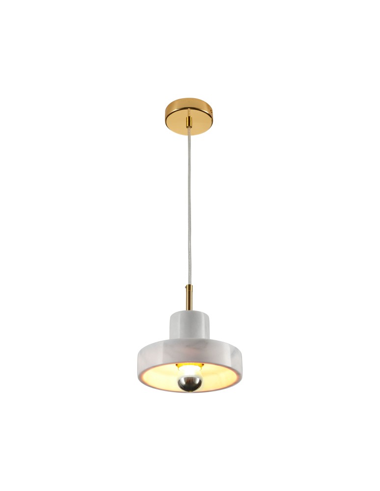Step into Design Lampa wisząca UNIVERSO marmurowo złota 18cm