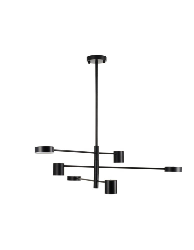 Step into Design Lampa wisząca CLEX - 6P LED czarna 100cm            