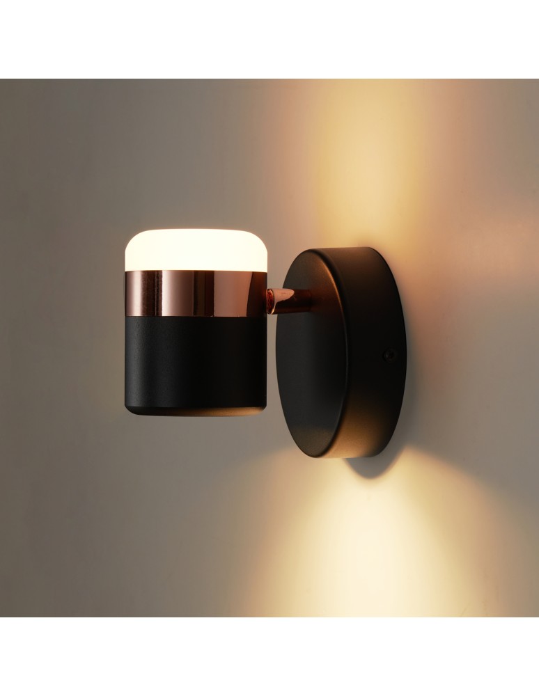 Step into Design Lampa ścienna POCCO LED czarna 16cm Step into Design Lampa ścienna POCCO LED czarna 16cm
