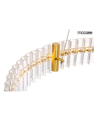 Moosee MOOSEE lampa wisząca SATURNUS 85 złota - LED, kryształ, stal szczotkowana (MSE010100168) - produkt 2