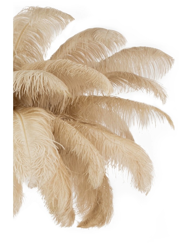 King Home Lampa podłogowa TIFFANY 175 beżowa mosiądz / naturalne pióra (JL0019.BEIGE) King Home Lampa podłogowa TIFFANY 175 beżowa mosiądz / naturalne pióra (JL0019.BEIGE)