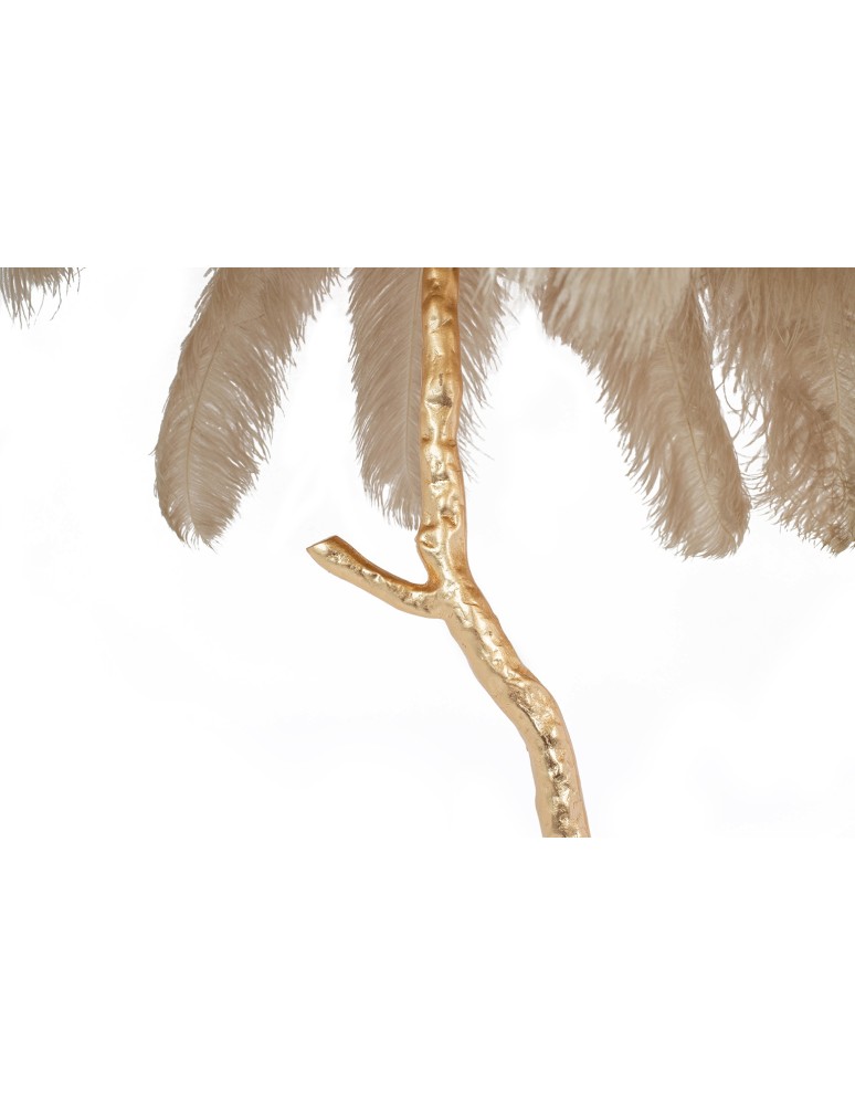 King Home Lampa podłogowa TIFFANY 175 beżowa mosiądz / naturalne pióra (JL0019.BEIGE) King Home Lampa podłogowa TIFFANY 175 beżowa mosiądz / naturalne pióra (JL0019.BEIGE)