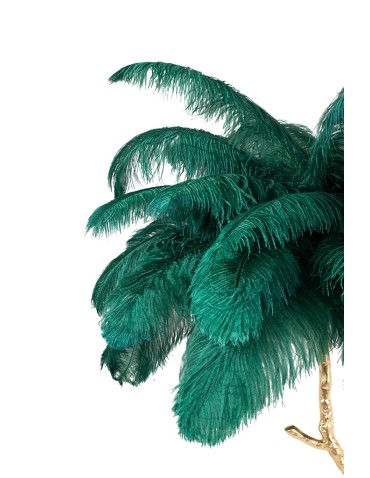 King Home Lampa podłogowa TIFFANY 175 zielona  mosiądz / naturalne pióra (JL0019.GREEN) - product 2