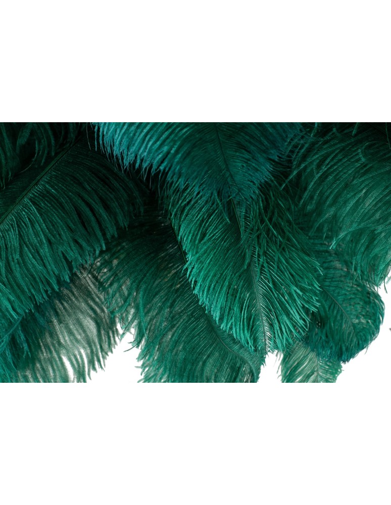 King Home Lampa podłogowa TIFFANY 175 zielona mosiądz / naturalne pióra (JL0019.GREEN) King Home Lampa podłogowa TIFFANY 175 zielona mosiądz / naturalne pióra (JL0019.GREEN)