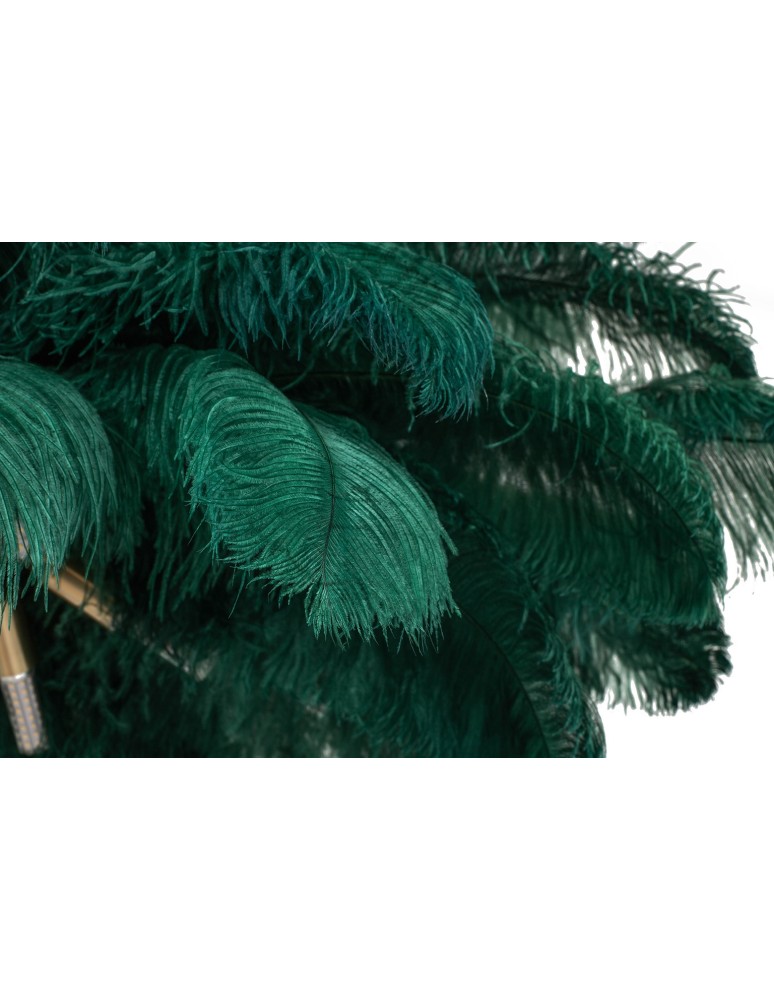 King Home Lampa podłogowa TIFFANY 175 zielona mosiądz / naturalne pióra (JL0019.GREEN) King Home Lampa podłogowa TIFFANY 175 zielona mosiądz / naturalne pióra (JL0019.GREEN)