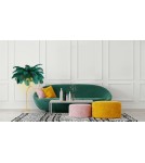 King Home Lampa podłogowa TIFFANY 175 zielona mosiądz / naturalne pióra (JL0019.GREEN) King Home Lampa podłogowa TIFFANY 175 zielona mosiądz / naturalne pióra (JL0019.GREEN)
