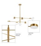 Lampy wiszące - Moosee MOOSEE lampa wisząca PIAZETTA złota (MSE010100124) - product 8