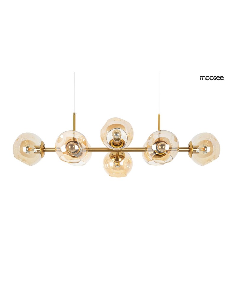 Moosee MOOSEE lampa wisząca ROMEO GOLD złota / bursztynowa (MSE010100171)