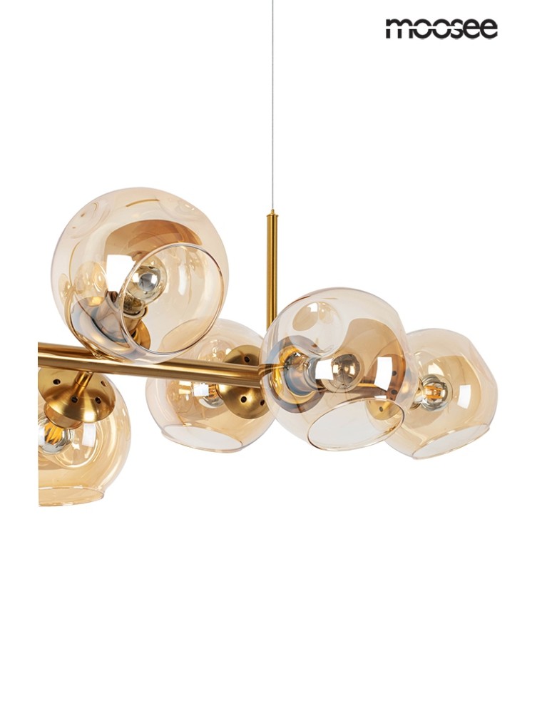 Moosee MOOSEE lampa wisząca ROMEO GOLD złota / bursztynowa (MSE010100171)