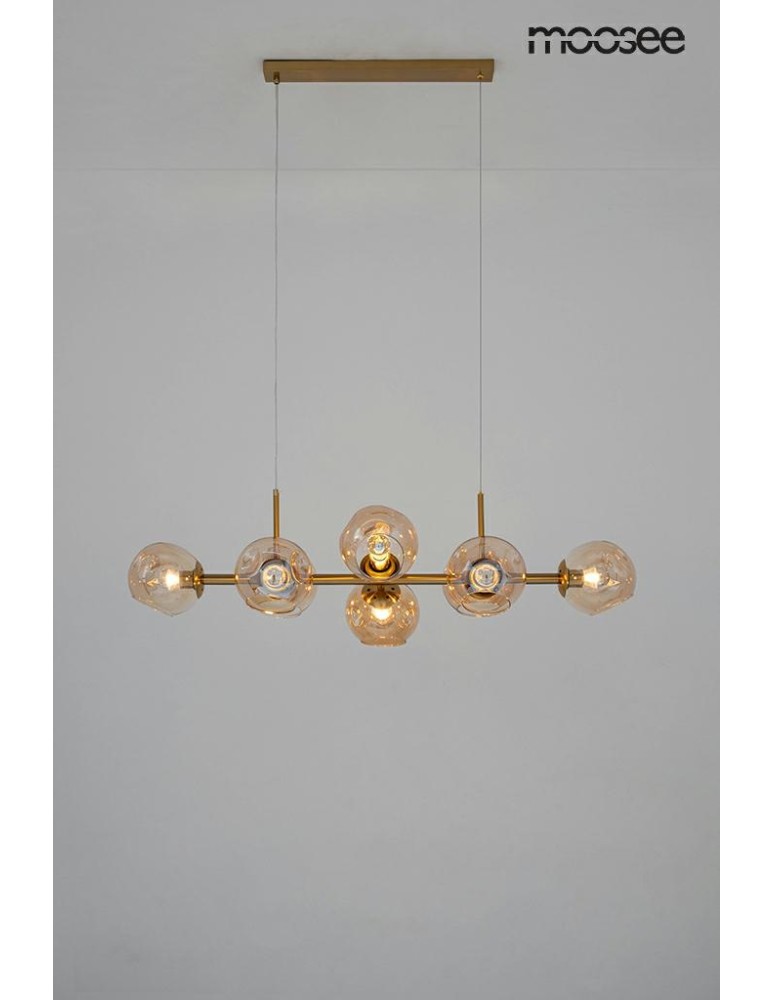 Moosee MOOSEE lampa wisząca ROMEO GOLD złota / bursztynowa (MSE010100171)