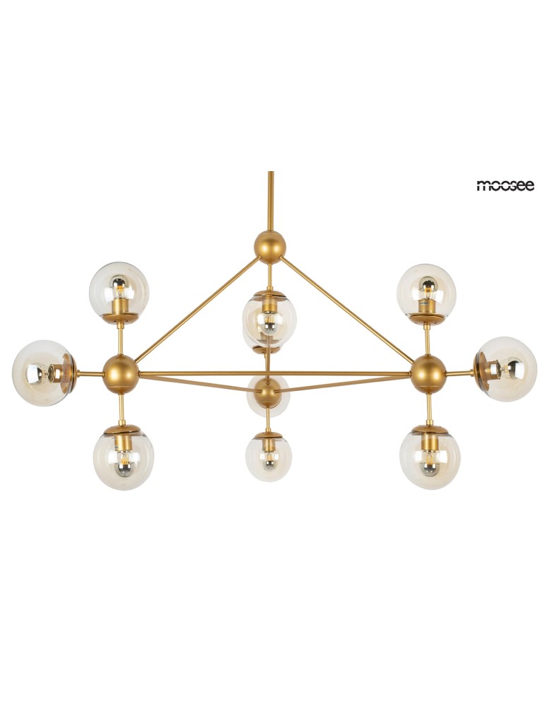 Moosee MOOSEE lampa wisząca ASTRIFERO 10 złota / bursztynowa (MSE010100182) Moosee MOOSEE lampa wisząca ASTRIFERO 10 złota / bursztynowa (MSE010100182)