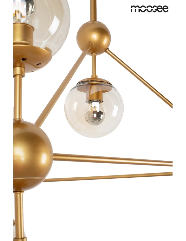 Moosee MOOSEE lampa wisząca ASTRIFERO 10 złota / bursztynowa (MSE010100182) Moosee MOOSEE lampa wisząca ASTRIFERO 10 złota / bursztynowa (MSE010100182)