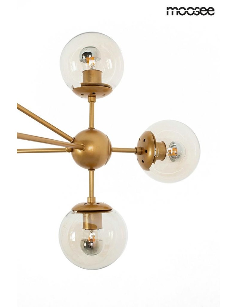 Moosee MOOSEE lampa wisząca ASTRIFERO 10 złota / bursztynowa (MSE010100182) Moosee MOOSEE lampa wisząca ASTRIFERO 10 złota / bursztynowa (MSE010100182)