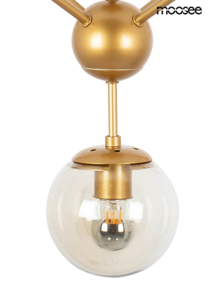 Moosee MOOSEE lampa wisząca ASTRIFERO 10 złota / bursztynowa (MSE010100182) Moosee MOOSEE lampa wisząca ASTRIFERO 10 złota / bursztynowa (MSE010100182)