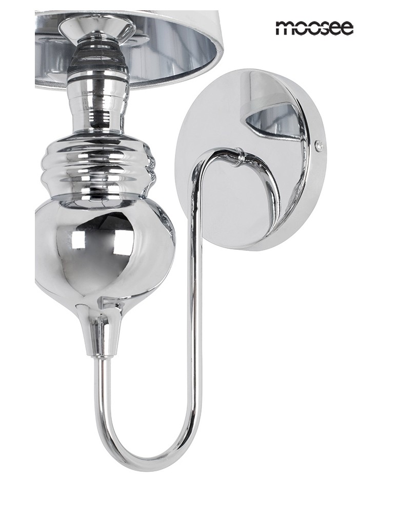 MOOSEE lampa ścienna QUEEN 15 srebrna (MSE010100226)