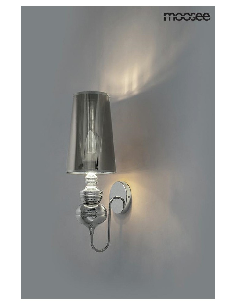 MOOSEE lampa ścienna QUEEN 15 srebrna (MSE010100226)