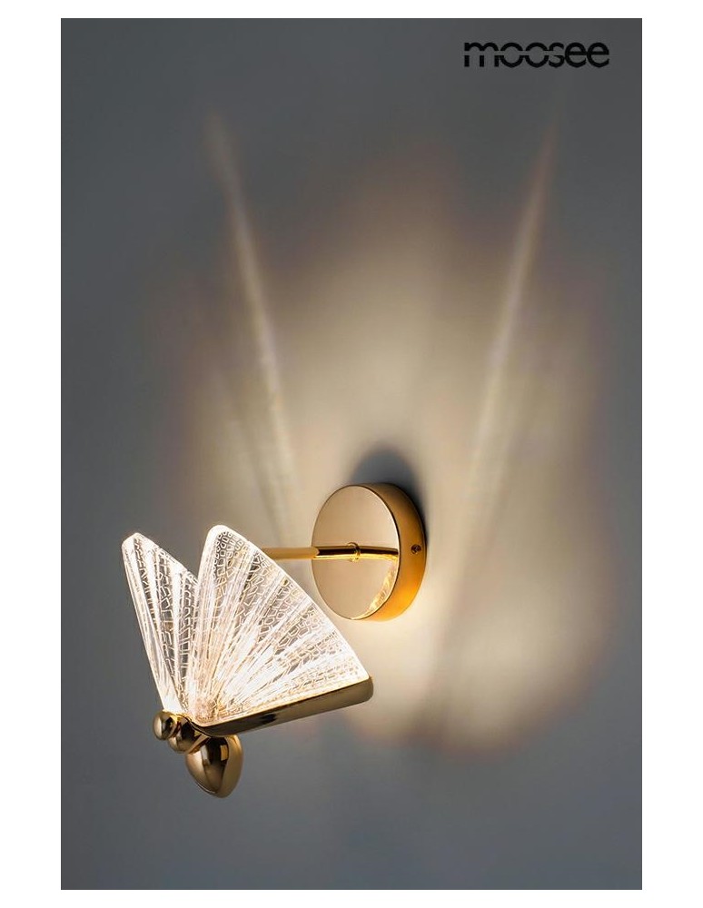 MOOSEE lampa ścienna BUTTERFLY S złota (MSE010100323) MOOSEE lampa ścienna BUTTERFLY S złota (MSE010100323)