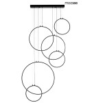 MOOSEE lampa wisząca CIRCULO SIX czarna (MSE010100371) MOOSEE lampa wisząca CIRCULO SIX czarna (MSE010100371)