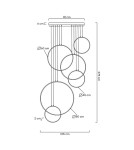 MOOSEE lampa wisząca CIRCULO SIX czarna (MSE010100371) MOOSEE lampa wisząca CIRCULO SIX czarna (MSE010100371)