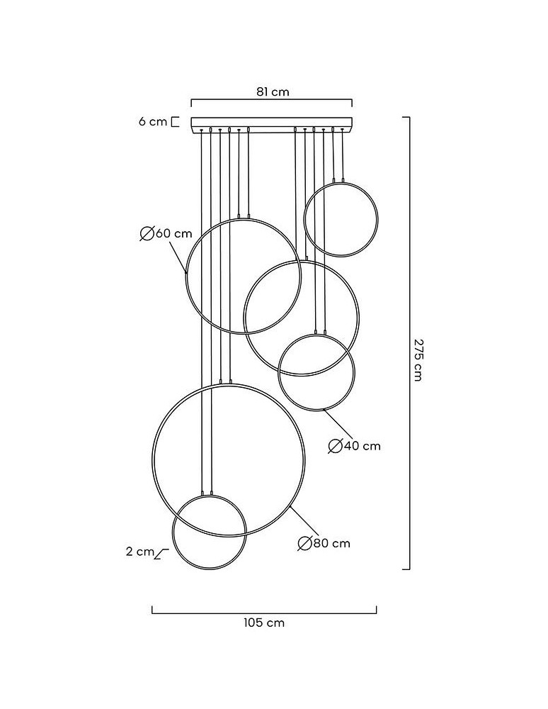 MOOSEE lampa wisząca CIRCULO SIX czarna (MSE010100371) MOOSEE lampa wisząca CIRCULO SIX czarna (MSE010100371)