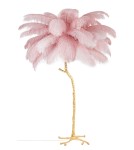 King Home Lampa podłogowa TIFFANY 175 różowa mosiądz / naturalne pióra (JL0019.PINK) King Home Lampa podłogowa TIFFANY 175 różowa mosiądz / naturalne pióra (JL0019.PINK)