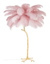 King Home Lampa podłogowa TIFFANY 175 różowa mosiądz / naturalne pióra (JL0019.PINK)