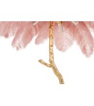 King Home Lampa podłogowa TIFFANY 175 różowa mosiądz / naturalne pióra (JL0019.PINK) King Home Lampa podłogowa TIFFANY 175 różowa mosiądz / naturalne pióra (JL0019.PINK)