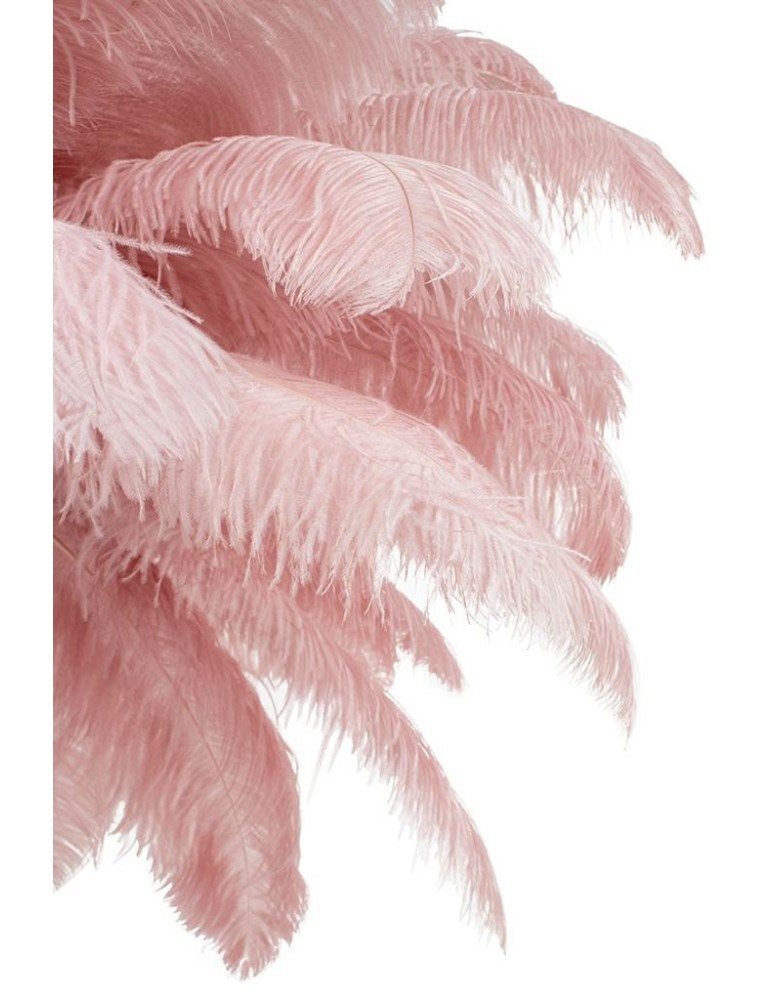 King Home Lampa podłogowa TIFFANY 175 różowa mosiądz / naturalne pióra (JL0019.PINK) King Home Lampa podłogowa TIFFANY 175 różowa mosiądz / naturalne pióra (JL0019.PINK)