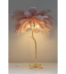 King Home Lampa podłogowa TIFFANY 175 różowa mosiądz / naturalne pióra (JL0019.PINK) King Home Lampa podłogowa TIFFANY 175 różowa mosiądz / naturalne pióra (JL0019.PINK)