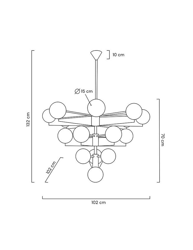 Moosee MOOSEE lampa wisząca SOLEI złota (MSE010100141)