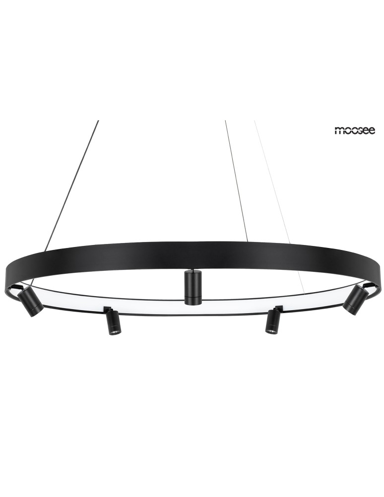 Moosee MOOSEE lampa wisząca CIRCLE SPOT 98 BLACK czarna (MSE010100164) Moosee MOOSEE lampa wisząca CIRCLE SPOT 98 BLACK czarna (MSE010100164)