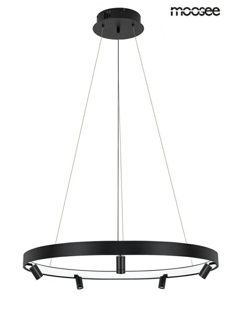 Moosee MOOSEE lampa wisząca CIRCLE SPOT 98 BLACK czarna (MSE010100164) Moosee MOOSEE lampa wisząca CIRCLE SPOT 98 BLACK czarna (MSE010100164)