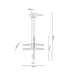 Lampy wiszące - MOOSEE lampa wisząca PARROT 68 złota (MSE010100244) - product 8