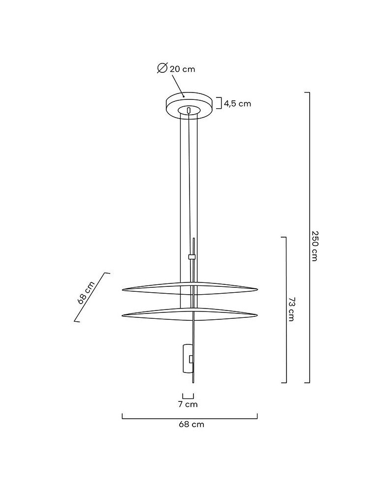 MOOSEE lampa wisząca PARROT 68 złota (MSE010100244)